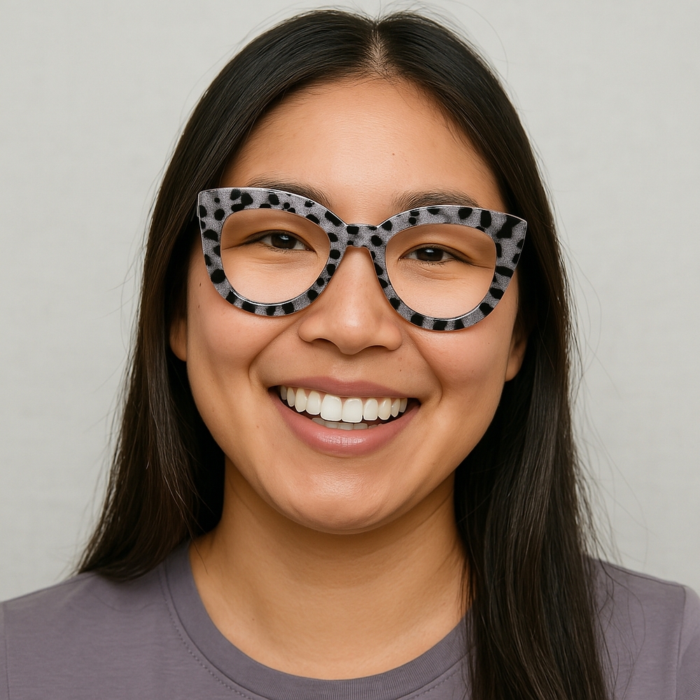 Leopard Print Cat-Eye Glasses - Picture 2 of 11
